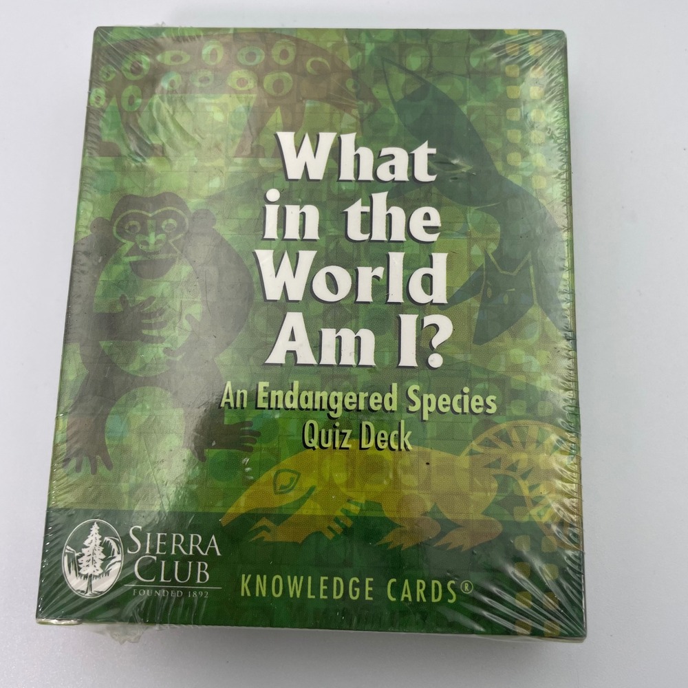 Sierra Club What in the World Am I? Endangered Species Quiz Deck New Sealed